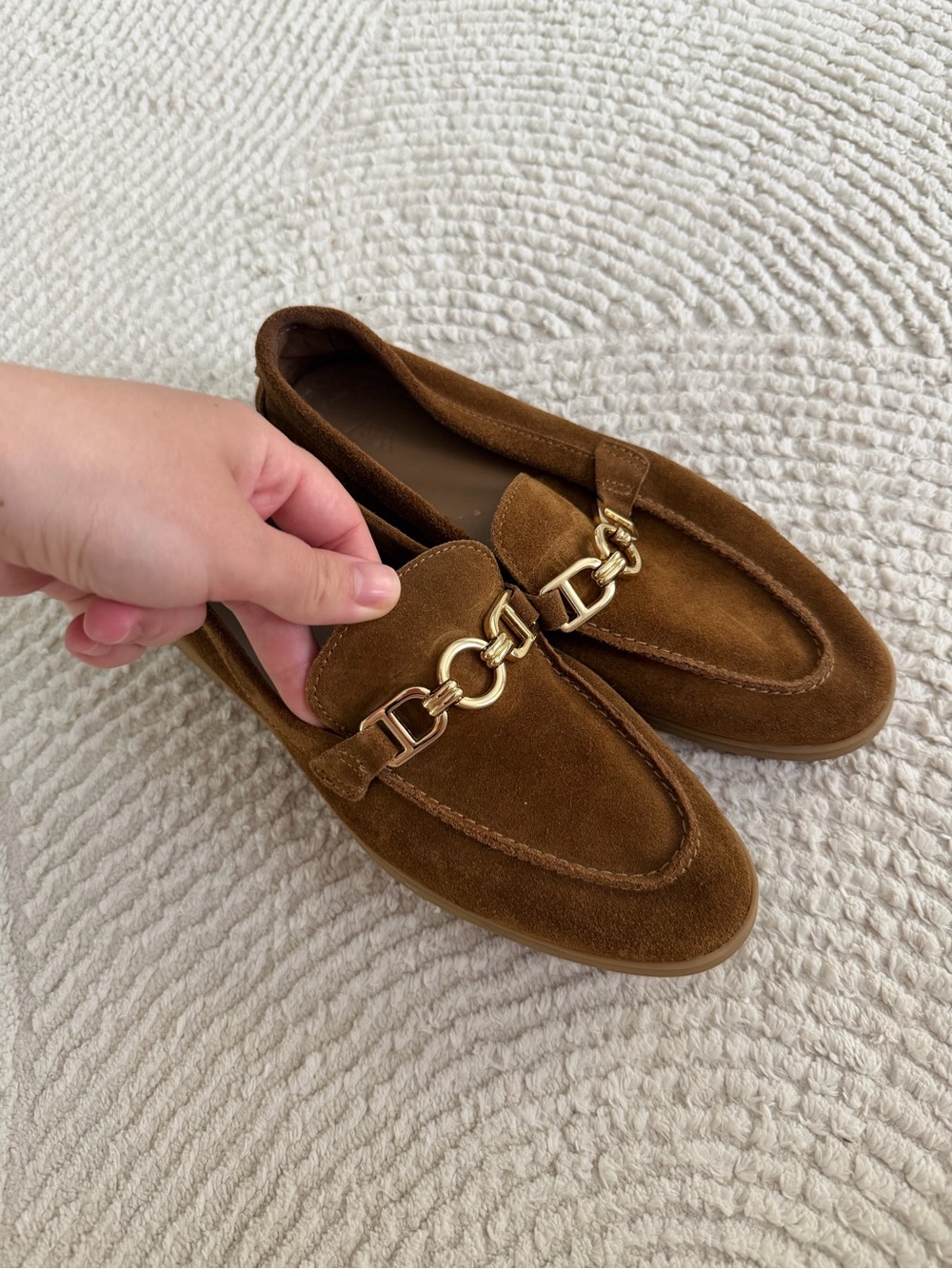 Brown Suede Loafers Zara